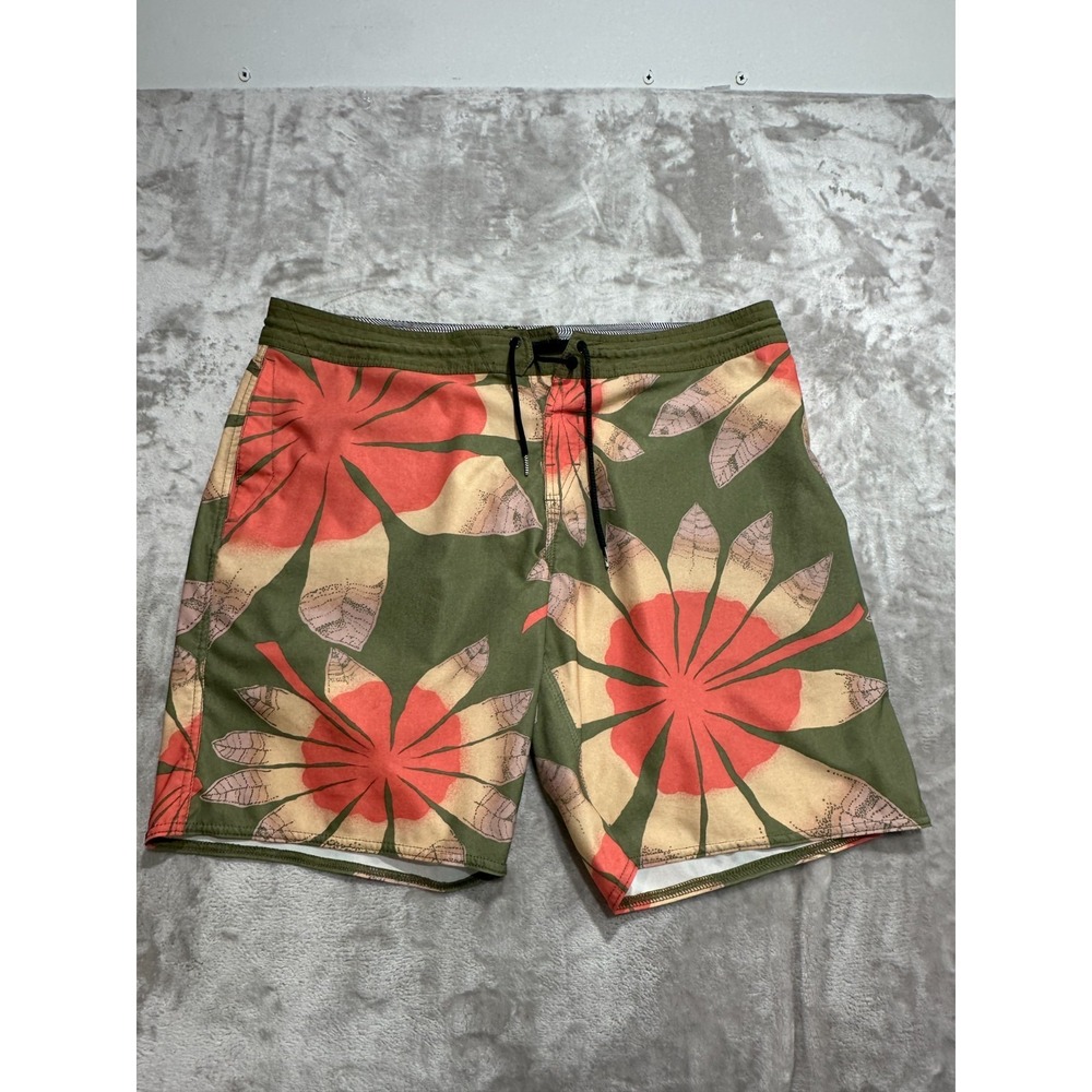Volcom Stoneys Board Shorts Swim Trunks Men Size 40 Multicolor Floral EUC